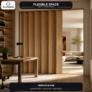 <span class=keywords><strong>Porte</strong></span> <span class=keywords><strong>accordéon</strong></span> moderne en bois sur mesure, multi-panneaux, avec <span class=keywords><strong>rail</strong></span> supérieur et protection incendie, pour dressing ou séparateur de pièce de villa - Product Image 1