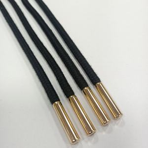 Cordon de serrage personnalisé pour sweat-shirt, cordon de serrage en coton, cordon de serrage en polyester avec embouts métalliques pour vêtements - Product Image 3