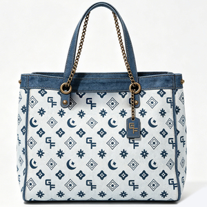 Casual Women's Tote Shoulder Bag, PU Leather Material, with <b>Chain</b> Strap, Daily Carry Office <b>Handbag</b> - Product Image 1