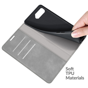 Silky Feeling Magnetic Suck Leather Flip Back Cover para <span class=keywords><strong>Asus</strong></span> <span class=keywords><strong>Rog</strong></span> <span class=keywords><strong>Phone</strong></span> <span class=keywords><strong>5</strong></span> 8 9 <span class=keywords><strong>Pro</strong></span> - Product Image 3