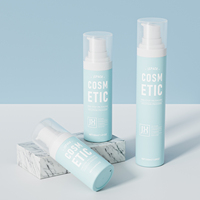 15/30/50ml Logo personnalisé écologique rose givré pp en plastique flacon pompe sans air dentifrice pour sérum emballage cosmétique