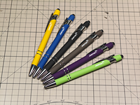 Stylos à bille tactiles en métal personnalisés avec logo promotionnel, en gros, 1,0 mm, 18 g, plusieurs couleurs, encre noire, gravure UV/laser, cadeau