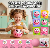Jouets en peluche en forme de visage de chien, soulagent le stress et l'anxiété, jouets anti-stress pour adultes et enfants, jouets sensoriels, cadeaux promotionnels