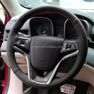 Accessoires d'intérieur de voiture DIY Housse de <span class=keywords><strong>volant</strong></span> en cuir microfibre pour Toyota Avalon Camry Corolla 2018-2022 <span class=keywords><strong>RAV4</strong></span> - Product Image 1