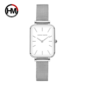 Montre-bracelet carrée de luxe légère pour femme Hannah Martin, étanche, en acier inoxydable, pour filles - Product Image 6
