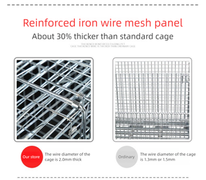Piège à animaux extra large, robuste, écologique, portable, 95x34x32cm, avec cadre renforcé pour la <span class=keywords><strong>capture</strong></span>/le contrôle des renards - Product Image 5