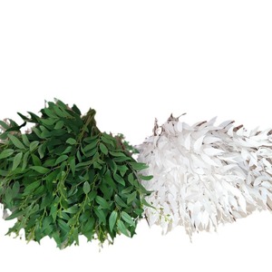Flores artificiales Queyiyi, hojas de sauce de 30cm-100cm, decoración para bodas, ramilletes de follaje verde para decoración del hogar y eventos. - Product Image 5
