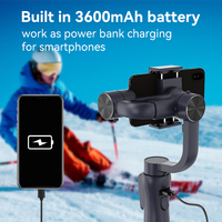 S5B Stabilisateur de Cardan Portable à Rotation 360° pour Téléphone, Support pour Prise de Vue Vidéo et Vlog avec Trépied