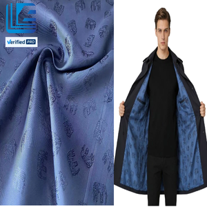 Yüksek Kaliteli Polyester Viskoz Jakarlı Kumaş Jakarlı Astar Takım Elbise İçliği Mont Ceket İç Astarları Özelleştirilmiş Logo - Product Image 1