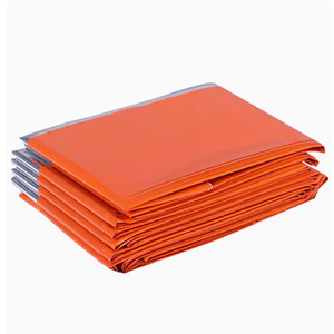 Manta de Emergencia para Exteriores 130x210cm, Aislamiento Térmico Reflectante, Naranja y Plateado, Equipo de Supervivencia - Product Image 1