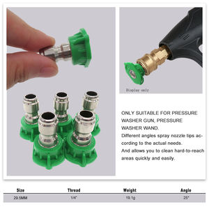 Boquilla de Desconexión Rápida Verde de 1/4 de Pulgada, Accesorios Universales para Lavadora a Presión, Punta de Pulverización para <span class=keywords><strong>Pistola</strong></span> de Pulverización de Automóviles - Product Image 3