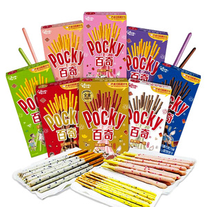 Snacks Asiáticos Dulces al por Mayor, Palitos Pocky de 55g, Sabor a Crema de Queso y Galleta, Galletas Cubiertas de Chocolate, Sabor Crujiente - Product Image 1