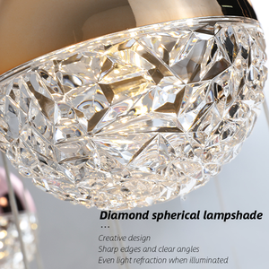 Bắc Âu sang trọng biệt thự phòng khách Bong Bóng Bóng Led Đèn chùm Duplex xoay cầu thang Đèn chùm trong nhà chiếu sáng treo đèn - Product Image 2