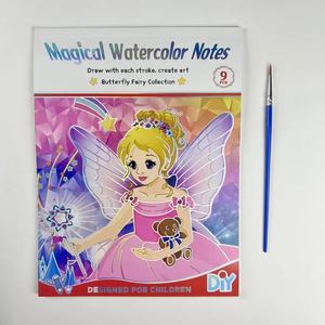 Aquarelle magique Notes jouet pour enfants livre de dessin peinture d'éducation <span class=keywords><strong>écologique</strong></span> populaire grand livre peinture ensemble de peinture dorure - Product Image 2