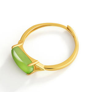 Natural Hetian Jade Nephrite Jasper <b>Green</b> <b>Ring</b> S925 Silver Inlaid Ladies <b>Ring</b> Fashion Adjustable Appraisal Certificate D1037 - Product Image 2