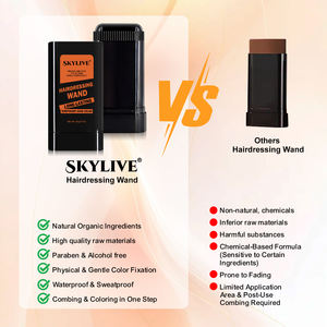 Baguette de coiffure à coloration rapide et double tête de brosse de 15g, couleur non grasse, correcteur de <span class=keywords><strong>cheveux</strong></span> léger et portable longue durée - Product Image 3