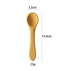 Juego de Cuchara y Tenedor de Silicona Suave <span class=keywords><strong>para</strong></span> Bebés, <span class=keywords><strong>para</strong></span> la Alimentación con Comida <span class=keywords><strong>Complementaria</strong></span>, con un Diseño Simple y Bonito - Product Image 6