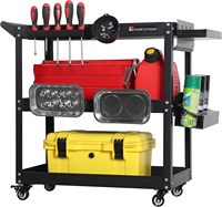 Chariot de rangement multifonctionnel pour tatouage à 3 étagères en métal, chariot roulant de qualité industrielle, organisateur d'outils pour salon de tatouage