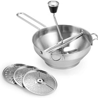 Keukenaccessoires RVS Fruit- en Groentepuree-molen/Hakmolen