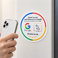 Autocollant de table carré 10x10cm personnalisé avec étiquette NFC pour avis – Tapper pour évaluer, aucune application requise pour salon de coiffure, institut de beauté, spa