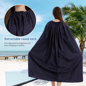 Housse de change portable en microfibre noire, protectrice de la vie privée, occultante - Housse de change pour le <span class=keywords><strong>camping</strong></span> en plein air, la natation, la plage - Product Image 3