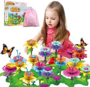 Jouets de construction Jardin de fleurs pour bébés, jouet STEM pour filles, jeu d'empilage pour enfants, ensemble de jeu de simulation de jardinage pour tout-petits - Product Image 5