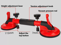 Shijing P622 Ventouse double coupelle en alliage d'aluminium pour l'alignement et la fixation de carreaux, pour la construction