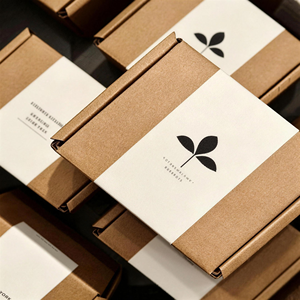 Rigid Kraft Paper Boxes <b>Square</b> Shape Offset Printing Recyclable Gift Craft Packaging Custom Logo Design - Product Image 1