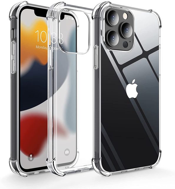 Wholesale Weview 1.5mm Shockproof Clear TPU Cover Phone Case for iPhone 12 12 Pro Max 13 14 4 Corner Protection