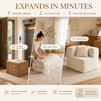 OEM Modernes Gepolstertes Komprimiertes Sofa ODM Modulares Cloud-Cord-Sofa Luxuriöses Knochenloses L-förmiges Schlafsofa in einer Box