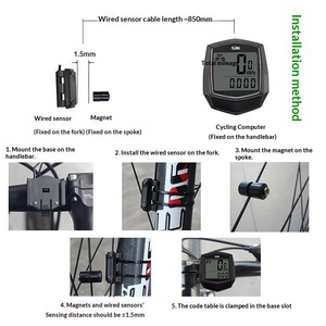Compteur de vitesse de vélo filaire haute précision, étanche, grand écran, installation facile, suivi de vitesse en temps réel, équipement de cyclisme - Product Image 6