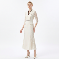 Robe de soirée longue personnalisée pour femme, coupe trapèze, broderie florale 3D, sequins, manches longues, ajustée, style chinoiserie élégant, ODM
