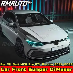 Kit carrosserie pour VW Golf MK8 Pro GTI R-Line 2021-2023, lèvre de pare-chocs avant, aspect fibre de carbone, style sport, accessoires de voiture - Product Image 1