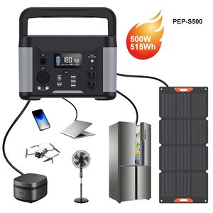 Estación de energía portátil de iones de litio de 500W, 515Wh, 10 salidas, protección BMS, encendedor de cigarros de CA de onda sinusoidal pura para emergencia en el hogar - Product Image 1