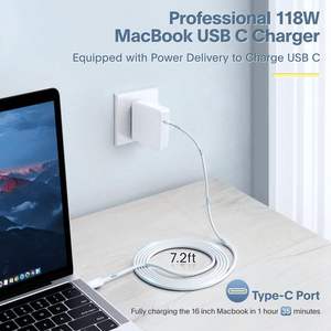 <span class=keywords><strong>Chargeur</strong></span> rapide USB-C 118W avec rotation à 360° pour MacBook Pro/<span class=keywords><strong>Air</strong></span> <span class=keywords><strong>iPad</strong></span> Pro pour ordinateurs portables, câble de charge inclus - Product Image 6