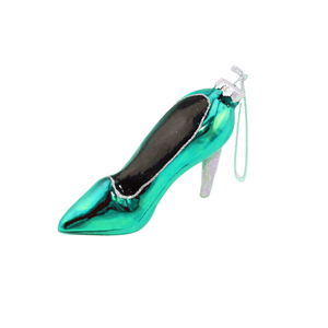 Fournisseur de décoration suspendue miniature personnalisée verre rouge soufflé à la main chaussures à talons hauts ornements d'arbre de Noël - Product Image 4