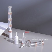 Tubes à gloss à lèvres vides, mini, ronds, multi-couches, sectionnels, uniques, 1 ml, rose, or rose, noir, PETG, tubes à rouge à lèvres, tubes à teinte à lèvres