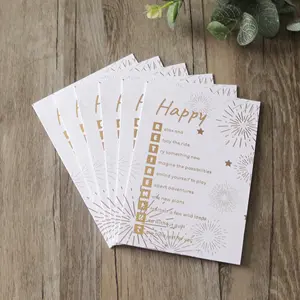 HAPPY Retirement Cards Gold Foil Folded Cards for Various Occasions Greeting Birthday Graduation Ceremony Thank You Cards