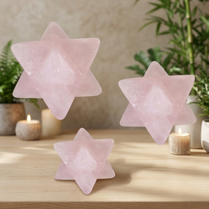 Estrellas Merkaba de Cuarzo Rosa a Precio de Fábrica, Decoración Feng Shui para el Hogar, Meditación, Piedra Metafísica Inspiradora para Terapia - Product Image 3