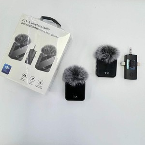 <span class=keywords><strong>Micrófono</strong></span> Lavalier Inalámbrico F11-2 para Teléfonos Inteligentes, <span class=keywords><strong>Micrófono</strong></span> <span class=keywords><strong>Bluetooth</strong></span> con Reducción de Ruido, Un Transmisor y Dos Receptores - Product Image 3