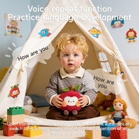 Jouet en peluche interactif Tumama pour enfants, 6-18 mois, jouet musical pour bébé, poupée dansante en peluche Litchi, jouet sensoriel pour bébé pour le temps sur le ventre