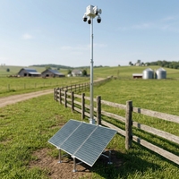 Torre de Vigilancia Solar YAHAM P4-eye con Conectividad 4G 5G, Controlador MPPT, Resistente al Agua IP66, Fácil Despliegue para Granjas y Ranchos