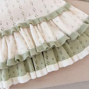 2025 in vendita maglioni per ragazze abiti per bambini con scollo a forma di tinta unita gonne a maglia sottili a maniche lunghe da <span class=keywords><strong>bambina</strong></span> - Product Image 3