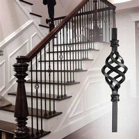Balustres et meneaux décoratifs en fer forgé massif pour rampes d'escalier, garde-corps, balustrades de balcon, portails et clôtures