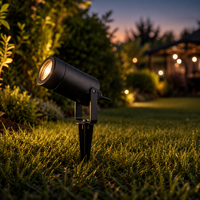 Projecteur à induction en plastique pour jardin, sur piquet, éclairage extérieur pour pelouse, indice de protection IP44, MAX.7W, style moderne