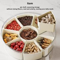 Plateau à épices de cuisine à 9 grilles Organisateur d'épices résistant aux insectes et à l'humidité Récipients à épices en plastique portables avec poignée