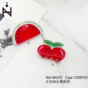 Fermagli per capelli Nk Fruit da 5,5 cm, stile anguria e ciliegia, per donne e ragazze - Product Image 3