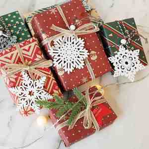 Adornos para el Hogar en Invierno, Guirnalda para Árbol de Navidad, Manualidades Blancas Huecas, Decoraciones Colgantes de Copos de Nieve - Product Image 3