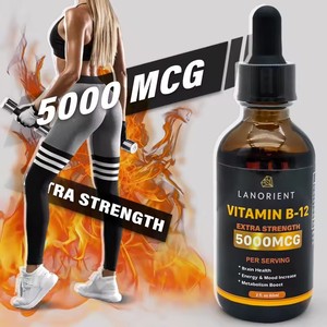 Gotas de Vitaminas Veganas Naturales de Marca Privada, Vitamina <span class=keywords><strong>B</strong></span>-12 que Aumenta la Vitalidad Celular, Aumenta la Energía, Gotas de Suplemento Vitamínico - Product Image 2