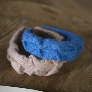 Suéter Vintage Otoño/Invierno High Headtop <span class=keywords><strong>Klein</strong></span> <span class=keywords><strong>azul</strong></span> felpa lana <span class=keywords><strong>diadema</strong></span> mujer francés accesorios para el cabello <span class=keywords><strong>diadema</strong></span> aro - Product Image 2